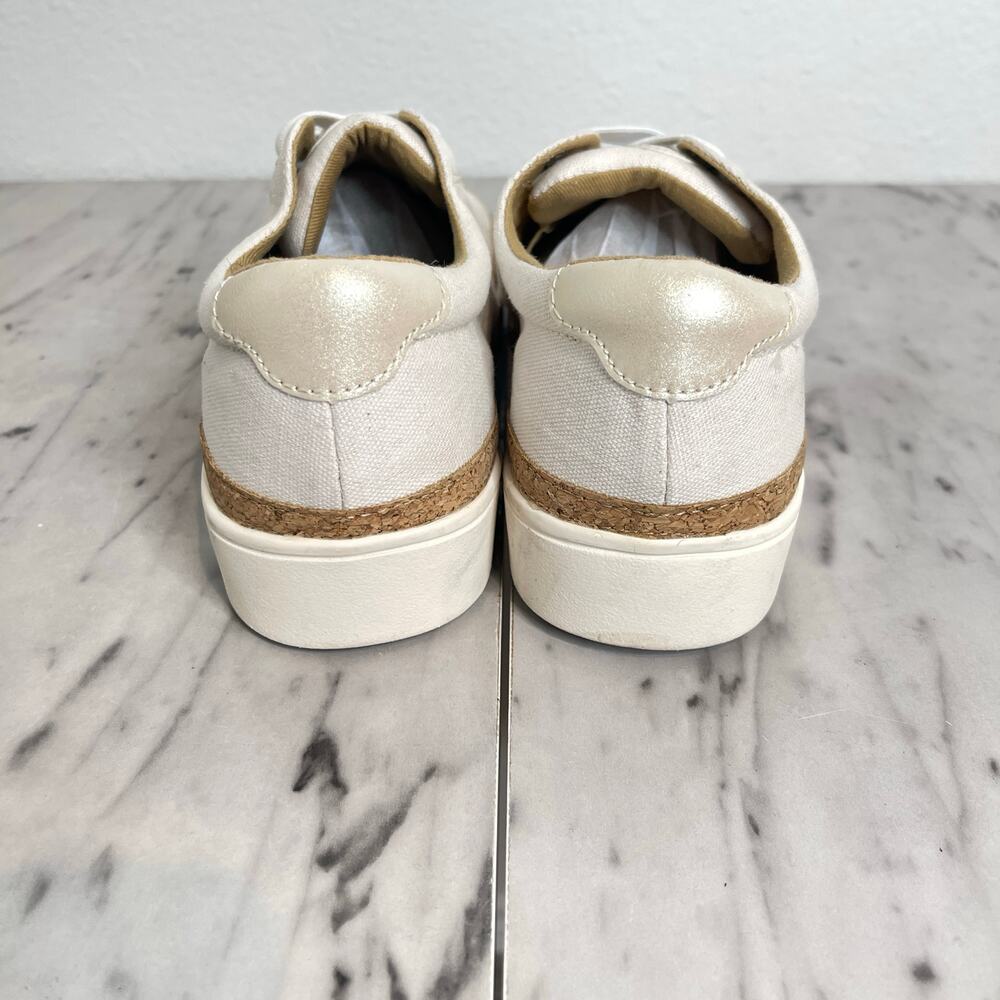 Revitalign Hermosa Cream Canvas Sneakers Women’s 8.5W Comfort Cork Sole Shoes - Picture 4 of 9